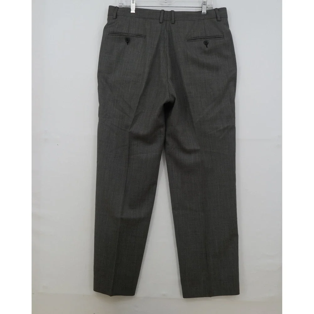 Donna Karan Signature Mens Gray 100% Wool 3 Button Suit Made in Italy 44R 38W